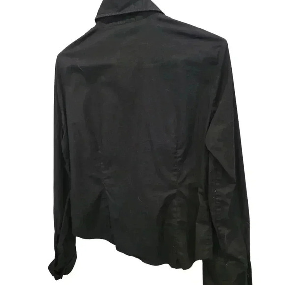 Tristan & Iseut Tailored Black Blouse size L - Picture 10 of 11